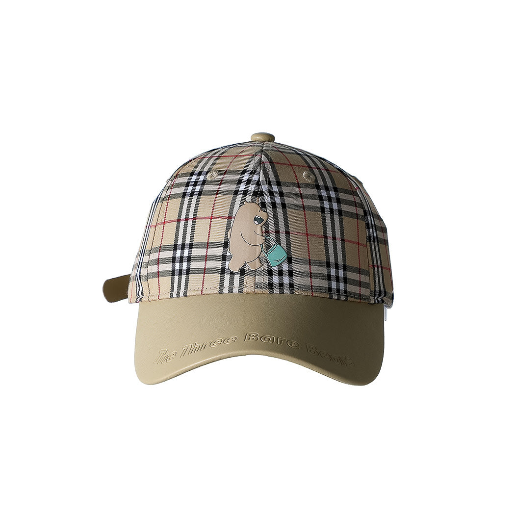 We Bare Bears Collection 5.0 Checked Baseball Cap (Grizz)