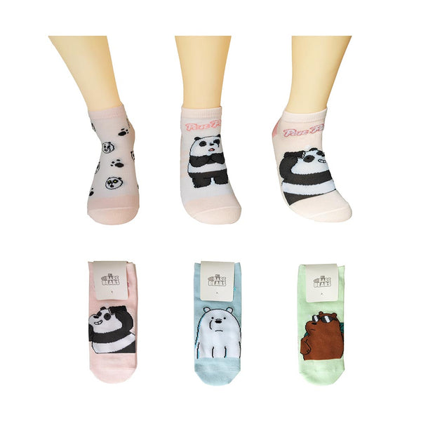 We Bare Bears Collection 5.0 Jacquard Ankle Socks (3 Pairs)