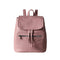 Litchi Grain Solid Color Backpack(Pink)