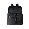 Litchi Grain Solid Color Backpack(Black)