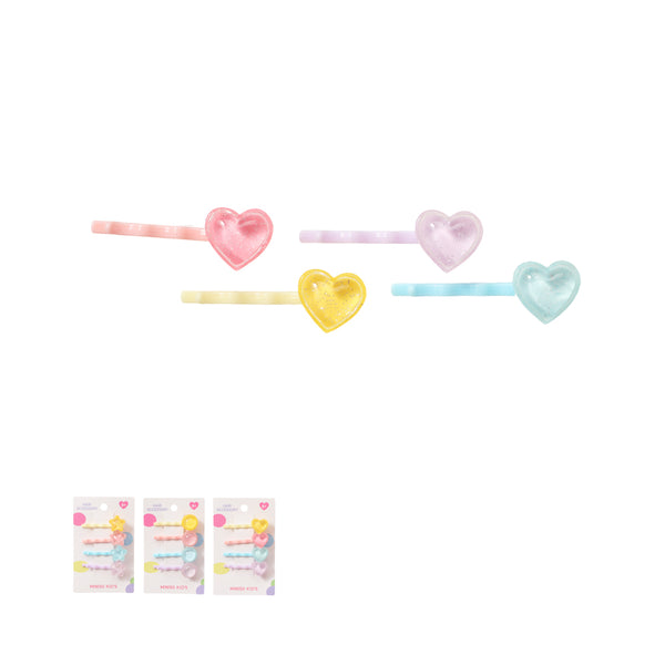 Heart Star Hair Pins (4 pcs)