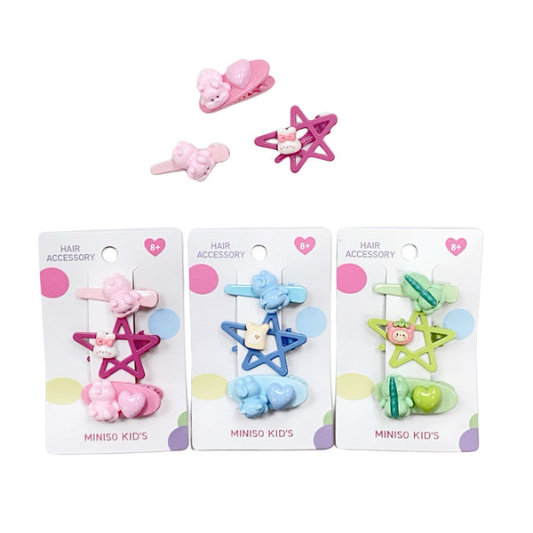 Star Animal Hair Clips (3 pcs)