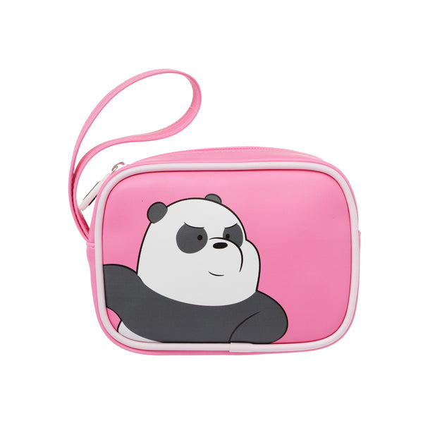 We Bare Bears Seaside Music Festival Cosmetic Bag(Pink)