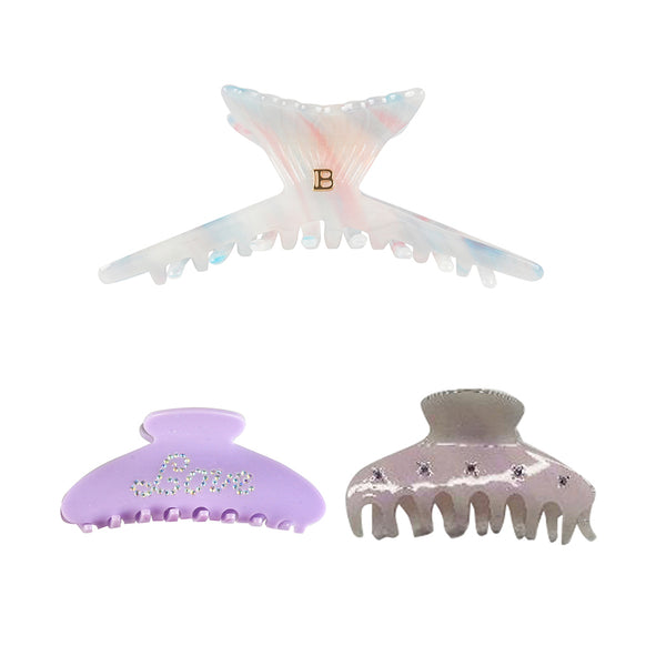 Romantic Purple Diamond-Like Hair Claw Clip