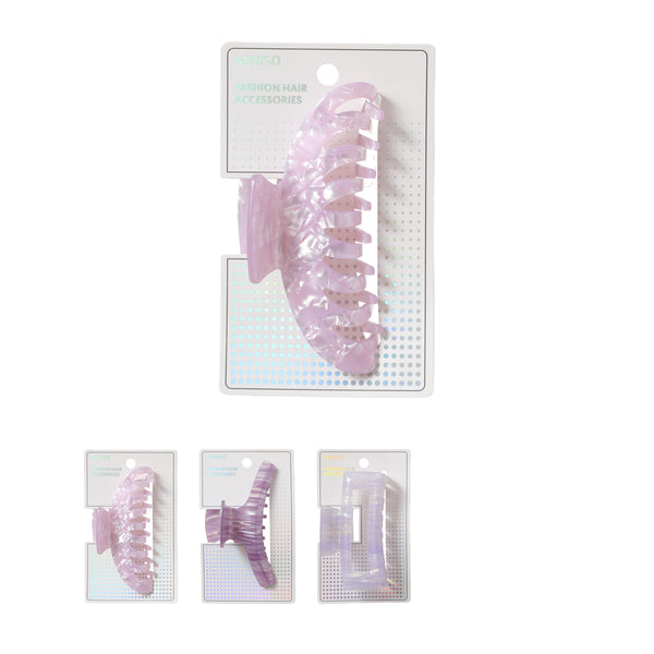 Romantic Purple Patterned Hair Claw Clip