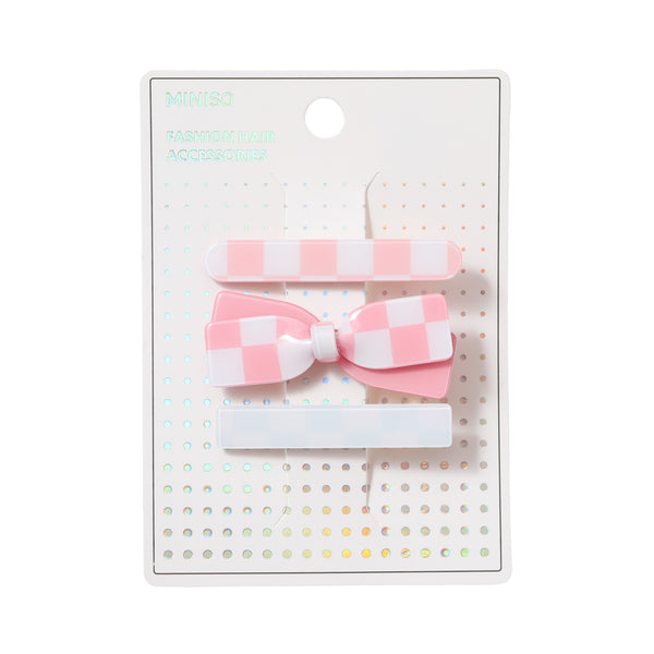 Checkered Hair Clips (3 pcs)