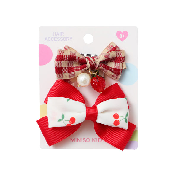 Fruit Party Bowknot Hair Clips (2 pcs)