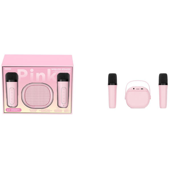 Macaron Series Wireless Speaker with 2 Microphones Model:A16(Pink)