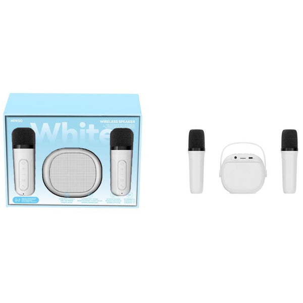 Macaron Series Wireless Speaker with 2 Microphones Model:A16(White)