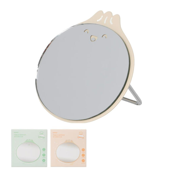 Mini Metal Desktop Makeup Mirror (Puffy Baozi)