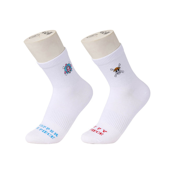 One Piece Collection Embroidered Crew Socks
