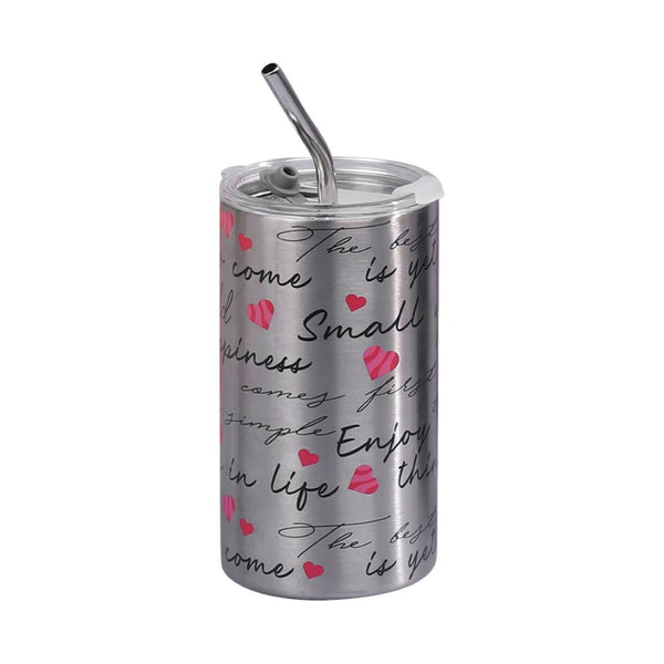 Y2K Heart Series Double-Wall Straw Coffee Mug 550mL