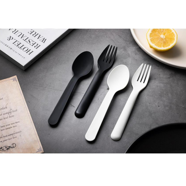 Black & White Collection Magnetic Flatware Set (Fork & Spoon)