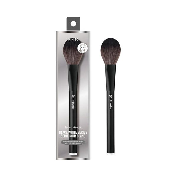 Classic Black White Series Professional Loose Powder Brush