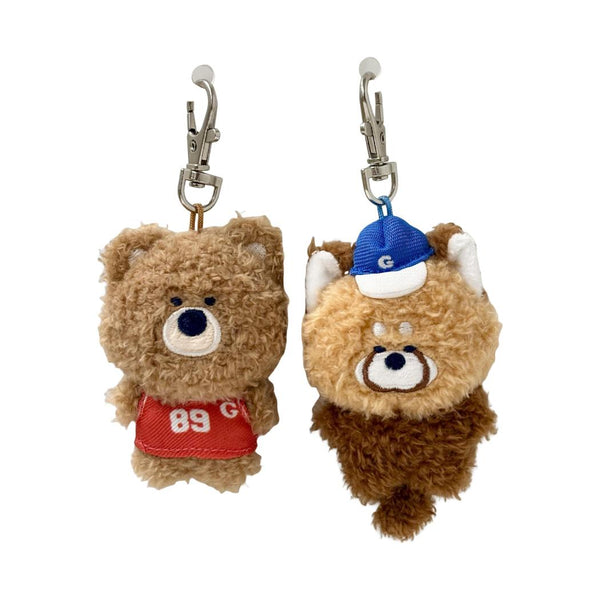 Gift Bear Chubby Collection 3in. Couple Plush Pendant (Gift Bear & Referee Red Panda)