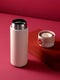 Insulation Bottle with Spring Buckle Cover 420ml (Pink)