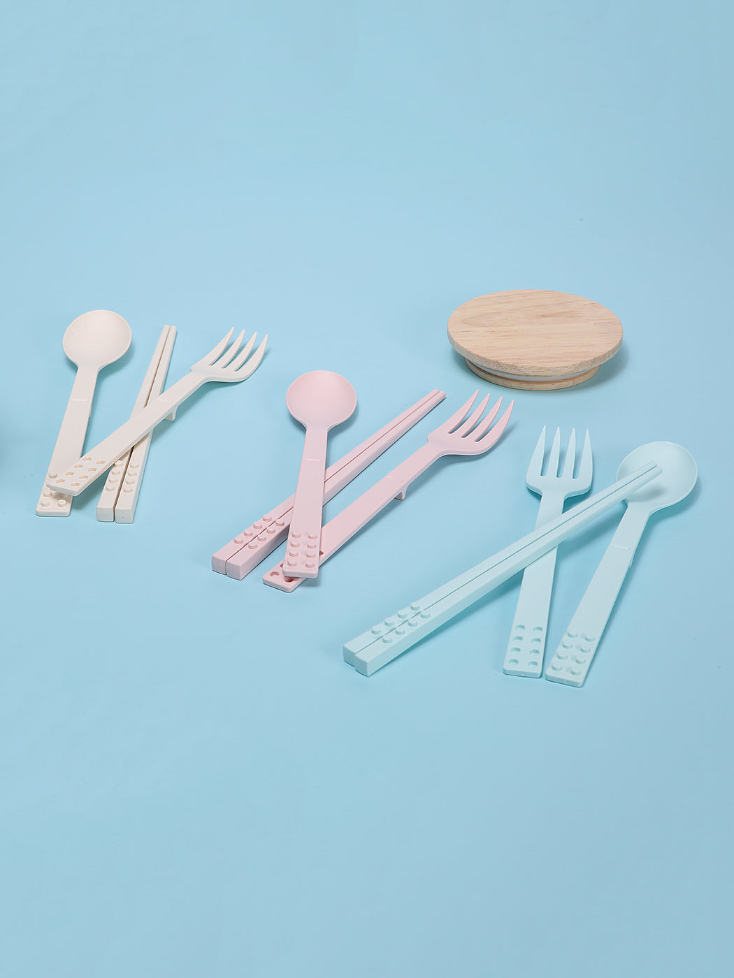 Portable Plastic Cutlery Set,Beige Miniso Pakistan