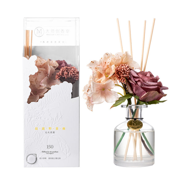 MINISO Master Floral Art Series Reed Diffuser (Morning Dew Rose, 120mL)