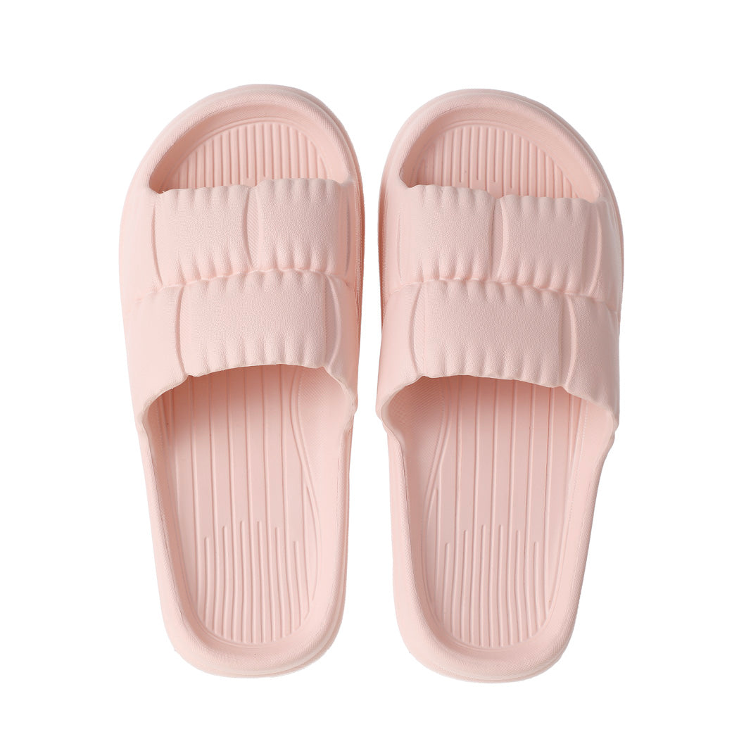 (Pink,35-36) Fashion Petal Bathroom Slippers