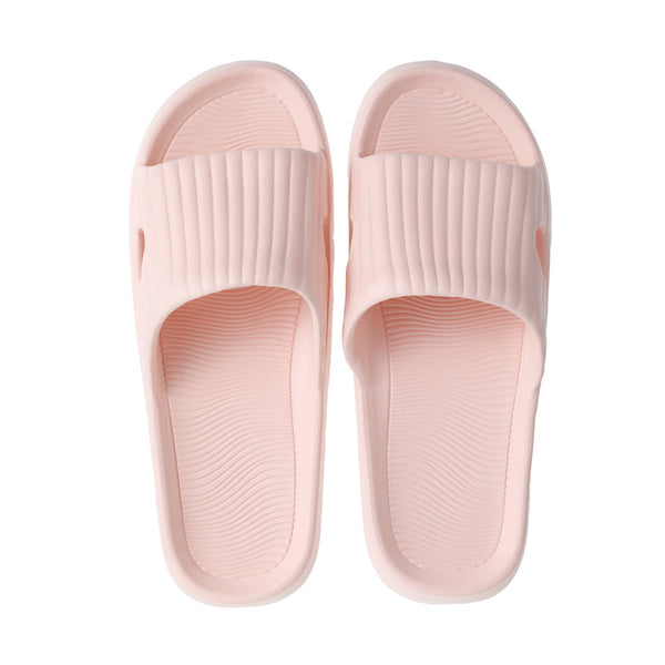 (Pink,39-40) Classic Stripe Women's Bathroom Slippers