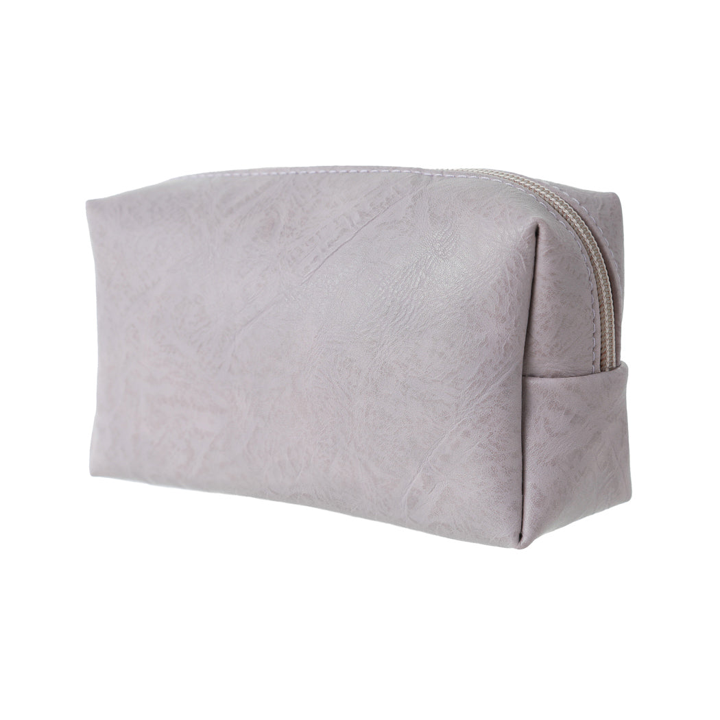 Embossed Pattern Rectangular Cosmetic Bag(Purple) Miniso Pakistan
