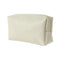 Embossed Pattern Rectangular Cosmetic Bag(Off-white)