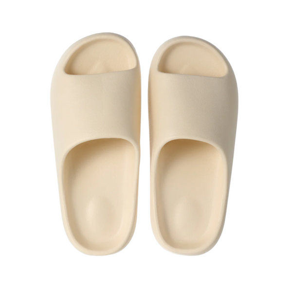 (Off-white,37-38) Classic Coconut Cushioned Thick Slipper