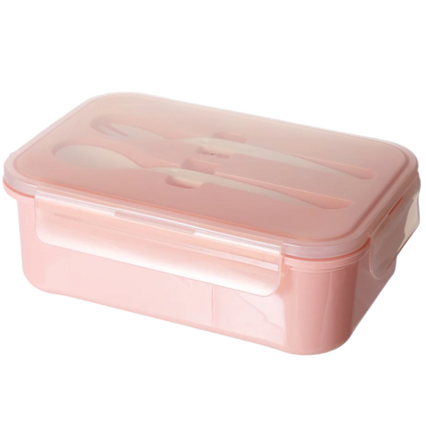Large Capacity Rectangle Bento Box (1200mL)(Pink)