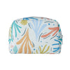 Abstract Flowers Cosmetic Bag(White)