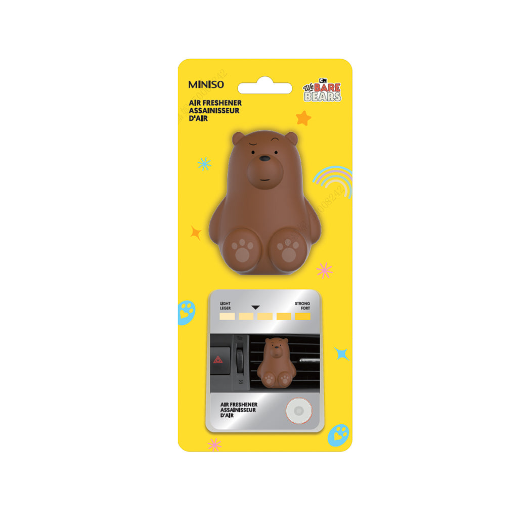 We Bare Bears Collection Car Air Freshener (Citrus)(Grizz) Miniso Pakistan