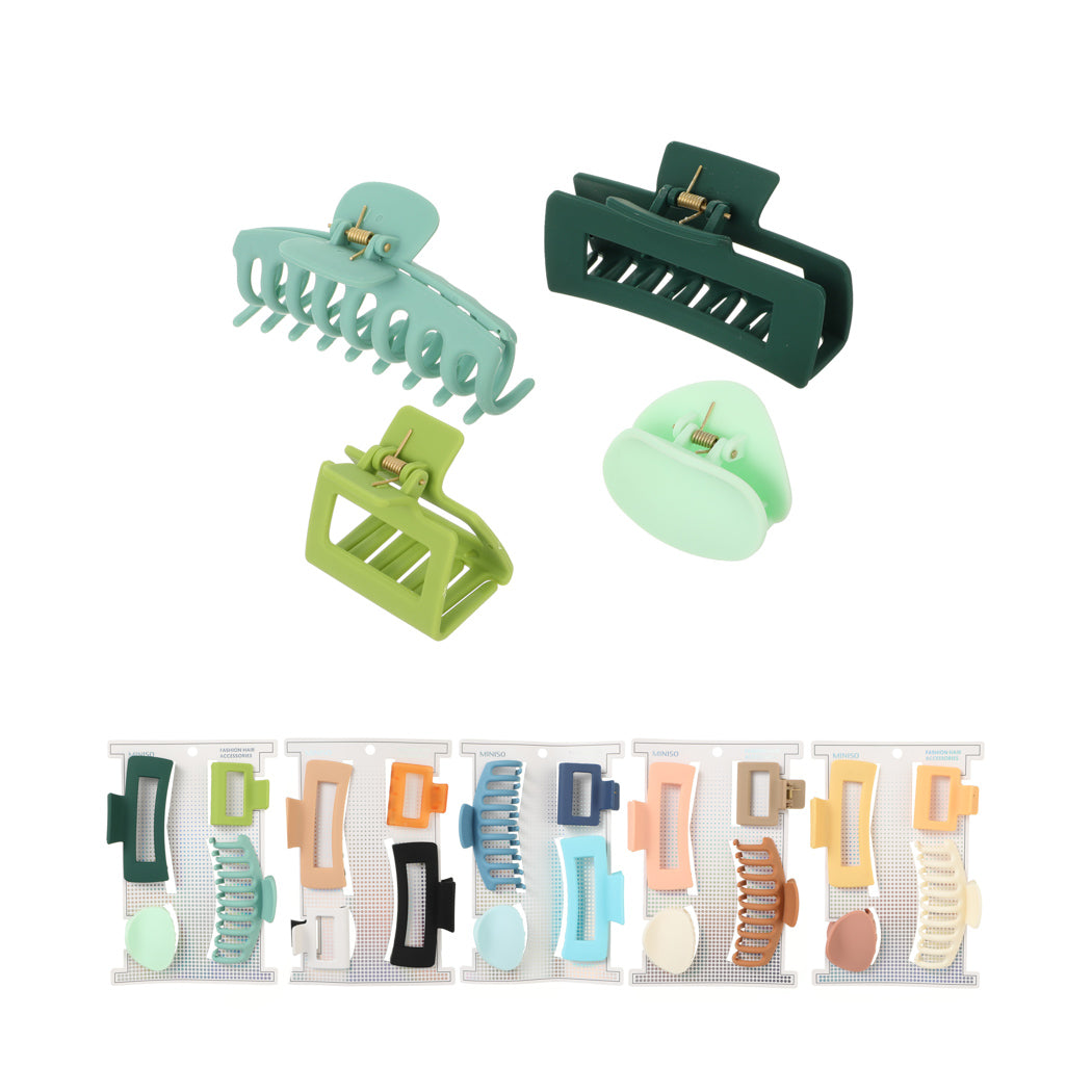 Basic Series Hair Claw Clips (4 pcs) – Miniso Pakistan