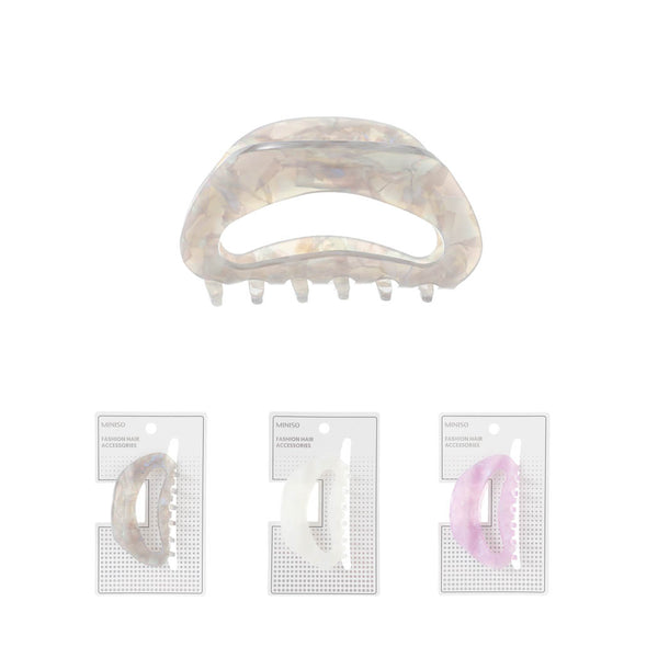 Semicircle Hollow Acrylic Hair Claw Clip (1 pc)
