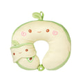 Fruit Series U Shaped Neck Pillow with Sleep Mask(Avocado)