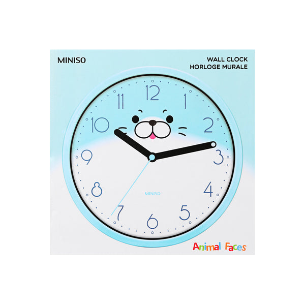 Animal Faces Collection Wall Clock(Blue)