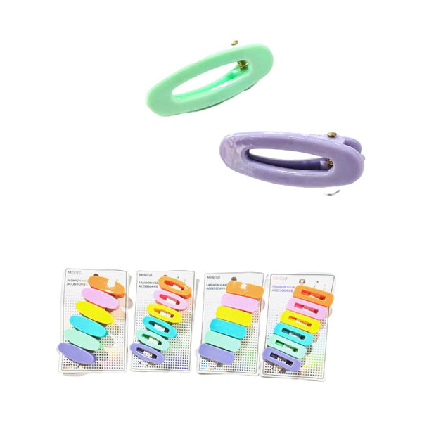 Colorful Series Macaron Color Hair Clip (6 pcs)