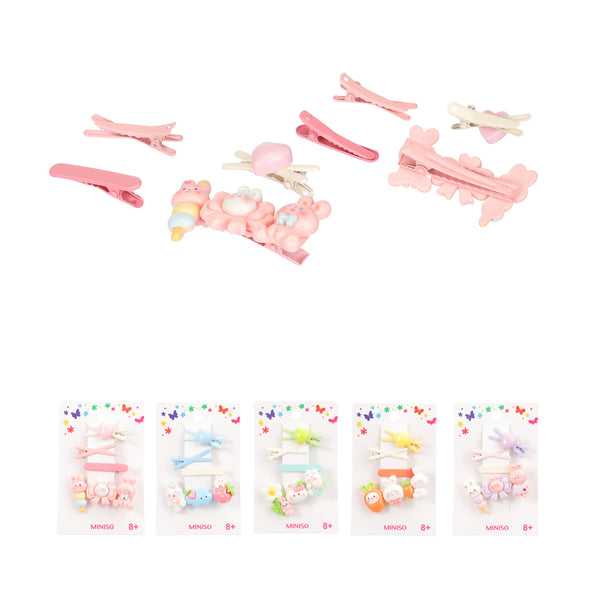 Fun Series Cartoon Girl Hair Clip (4 pcs)