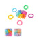Basic Series Colorful Hair Ties with Square Container (48 pcs)