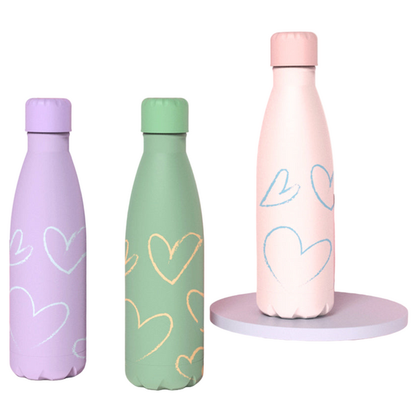 Hearts Design Double Wall Insulated Bottle (500mL)