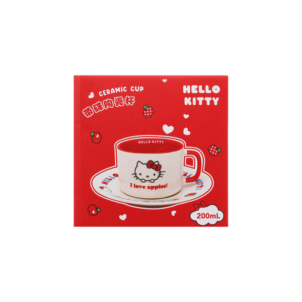 Hello Kitty Apple Collection Ceramic Cup with Coaster 200mL
