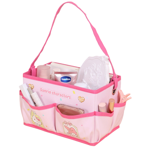 Sanrio characters Storage Collection Fabric Storage Box with Side Pockets and Strap Handle