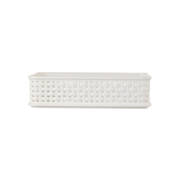 Hollow-Out Imitation Rattan Rectangle Storage Basket (M)