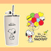 Snoopy Collection Steel Tumbler with Straw (530mL)(Brown)