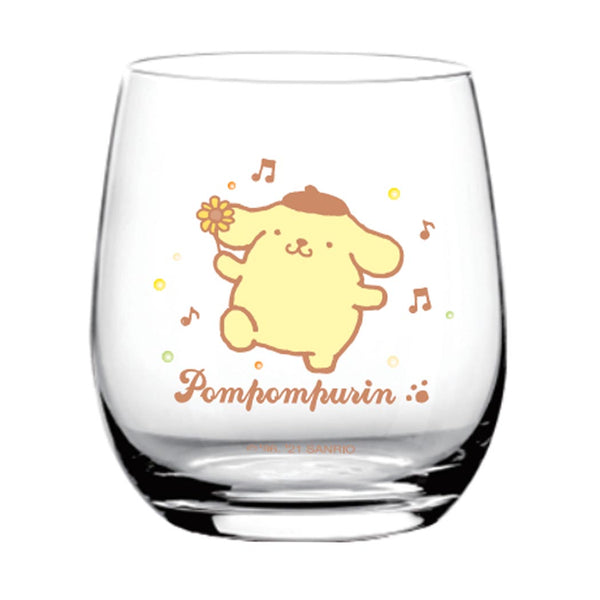 Sanrio characters Glass Cup (360mL)(Pompompurin)