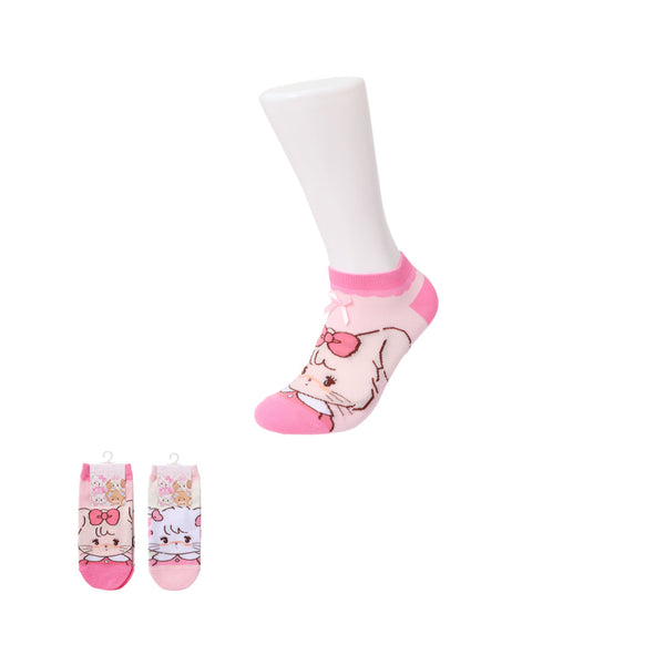 MIKKO Collection Ankle Socks (1 Pair)(Pink B)