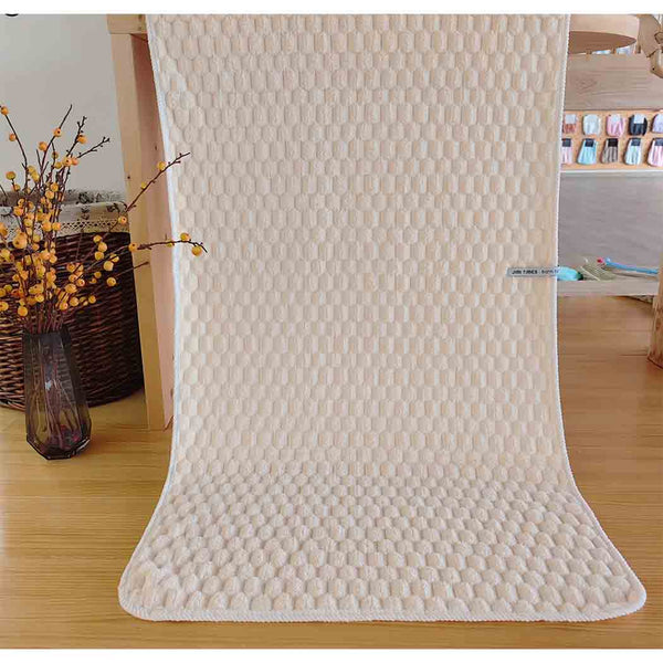 Coral Fleece Soft Bath Towel (Beige)