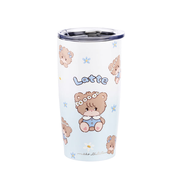 MIKKO Collection Steel Tumbler with Straw (530mL)(Latte)