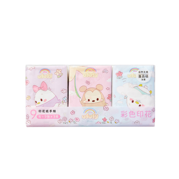 Disney Ufufy Collection Printed Tissues (9 Packets)(Disney Standard Characters)