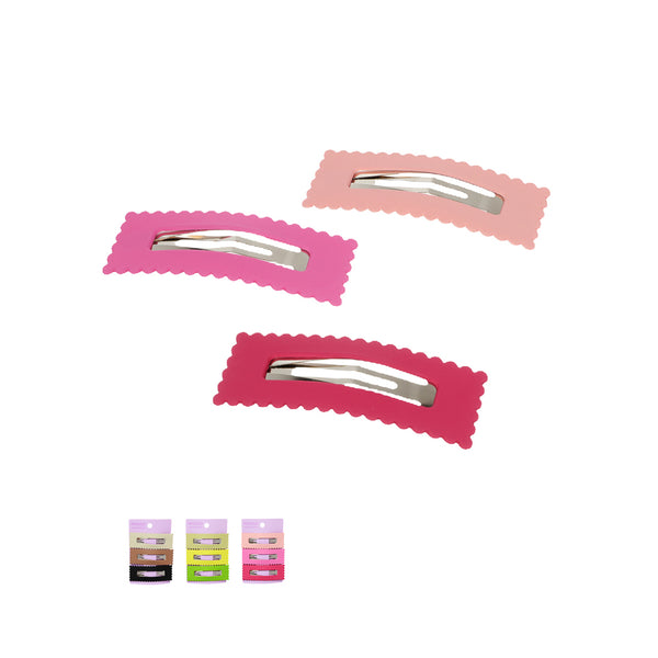 Gradient Color Rectangle Hair Clips (3 pcs)