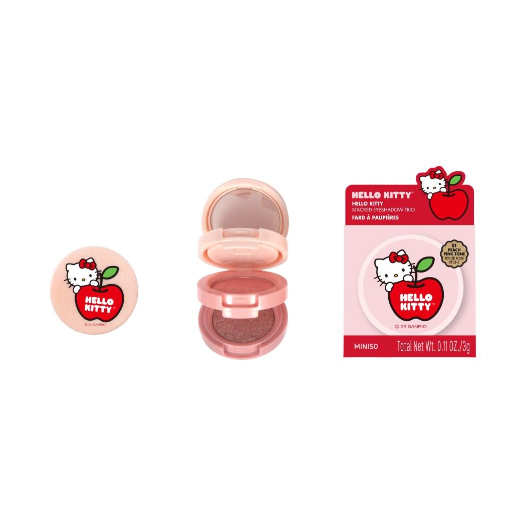 Hello Kitty Stacked Eyeshadow Trio(01 Peach Pink) – Miniso Pakistan