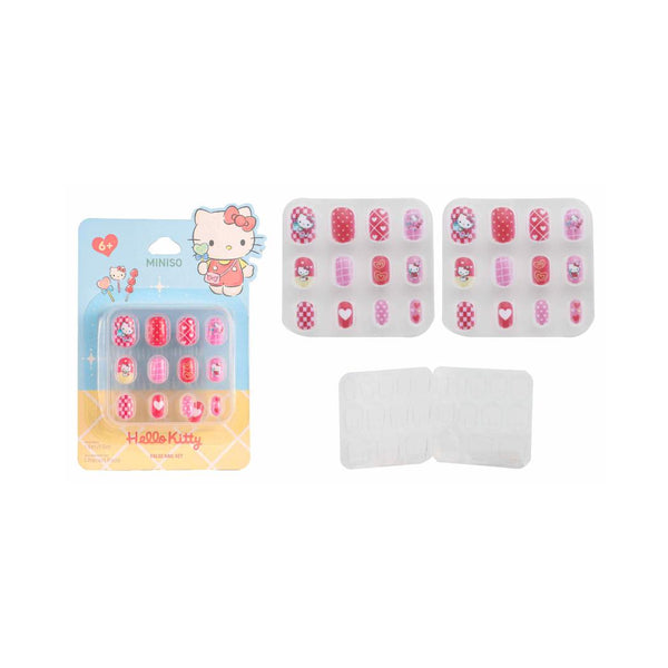 Hello Kitty Red False Nails with Jelly Adhesive Tabs